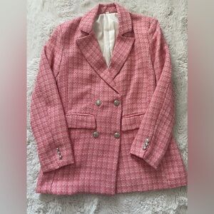 Pink Tweed Blazer